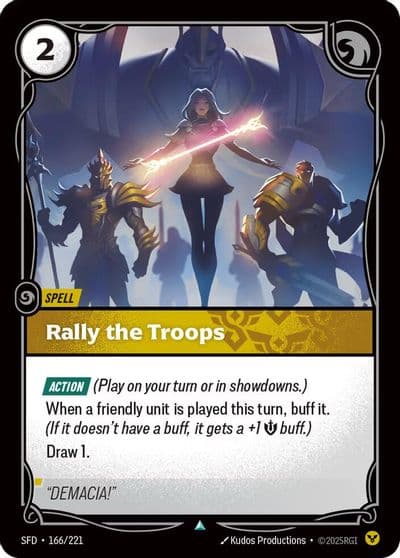 Rally the Troops Spiritforged Riftbound card
