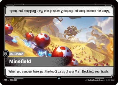 Minefield Spiritforged Riftbound card