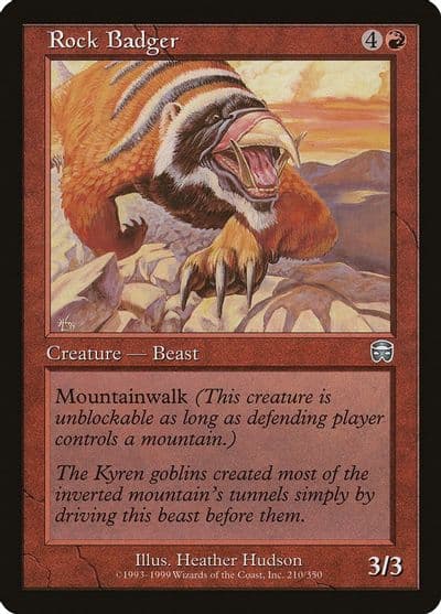 Rock Badger Mercadian Masques Magic card
