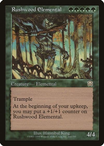 Rushwood Elemental Mercadian Masques Magic card