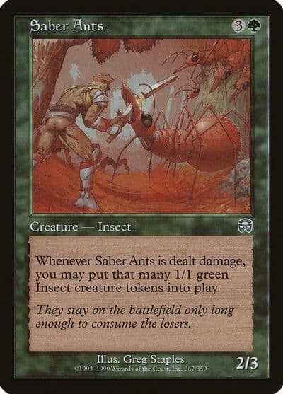 Saber Ants Mercadian Masques Magic card
