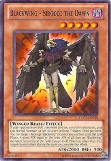 Blackwing Sirocco the Dawn Turbo Pack: Booster Seven Yu-Gi-Oh! card