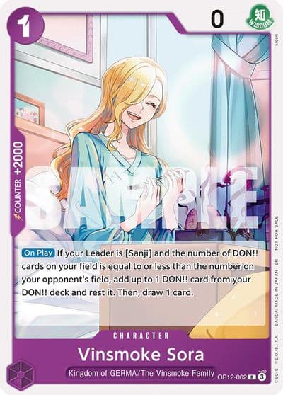 Vinsmoke Sora Tournament Pack 2026 Vol 1 One Piece Promotion Cards One Piece card