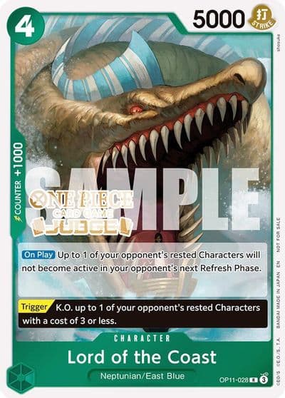 Lord of the Coast Judge Pack Vol 7 One Piece Promotion Cards One Piece card