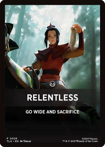 Relentless Theme Card Avatar: The Last Airbender Magic card