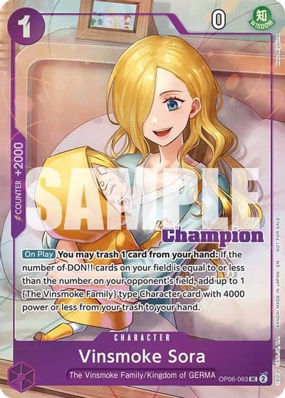 Vinsmoke Sora CS 25 26 Winner Card Set 2 One Piece Promotion Cards One Piece card