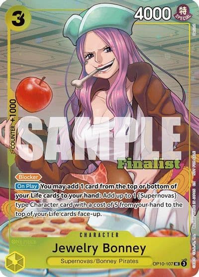 Jewelry Bonney CS 25 26 Finalist Card Set 2 One Piece Promotion Cards One Piece card