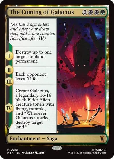 The Coming of Galactus Marvel Super Heroes Magic card