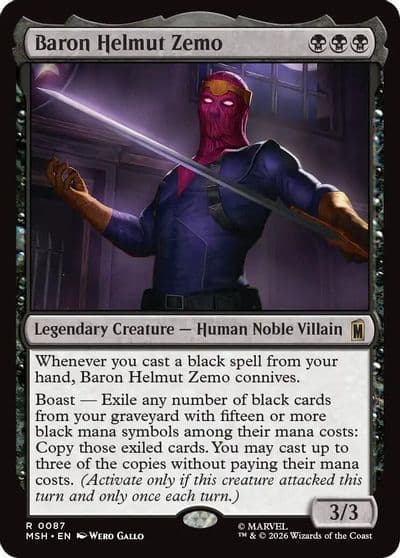 Baron Helmut Zemo Marvel Super Heroes Magic card