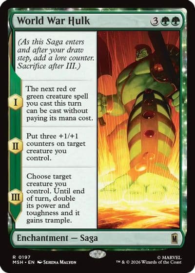 World War Hulk Marvel Super Heroes Magic card