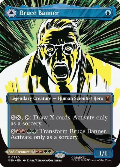 Bruce Banner Borderless 0390 Marvel Super Heroes Magic card
