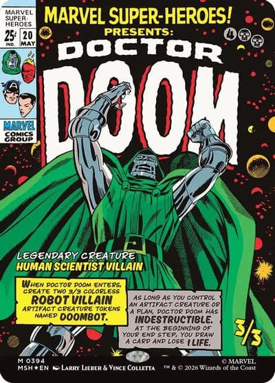Doctor Doom Borderless 0394 Marvel Super Heroes Magic card