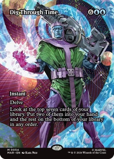Dig Through Time Borderless Marvel Universe Eternal-Legal Magic card