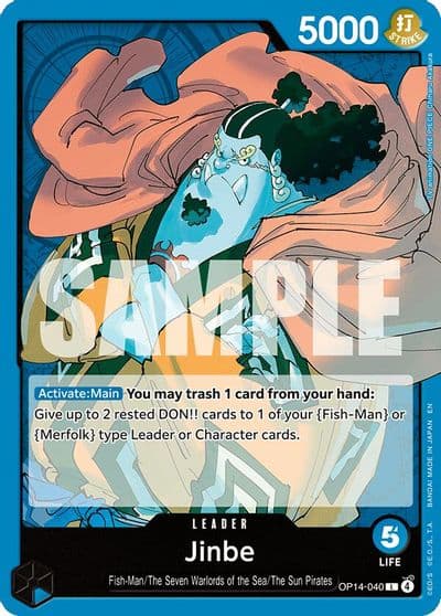 Jinbe OP14 040 The Azure Sea's Seven One Piece card