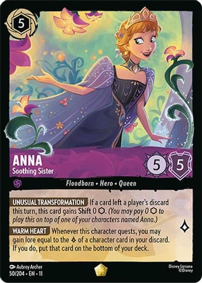 Anna Soothing Sister Winterspell Lorcana card