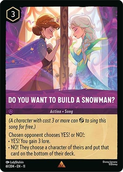 Do You Want To Build A Snowman Winterspell Lorcana card