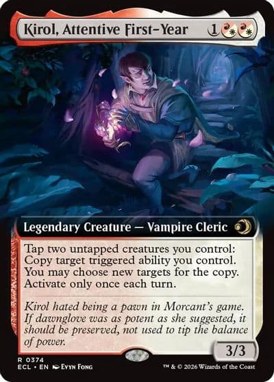 Kirol Attentive First Year Extended Art Lorwyn Eclipsed Magic card