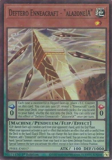 Deftero Enneacraft alazoneIA Super Rare Phantom Revenge Yu-Gi-Oh! card