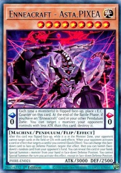 Enneacraft AstaPIXEA Super Rare Phantom Revenge Yu-Gi-Oh! card