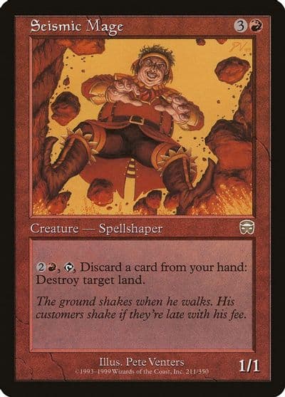 Seismic Mage Mercadian Masques Magic card