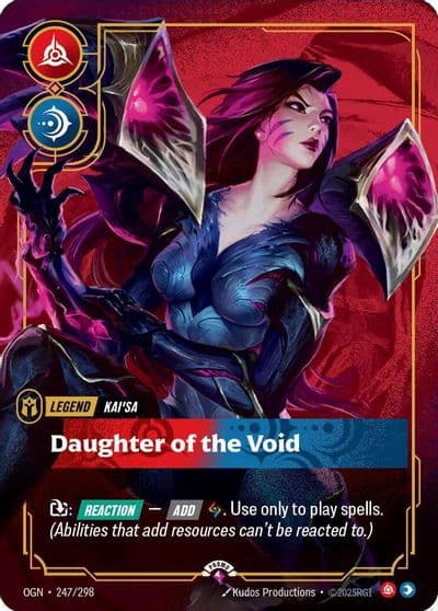 KaiSa Daughter of the Void Metal Riftbound Organized Play Promotional Cards Riftbound card