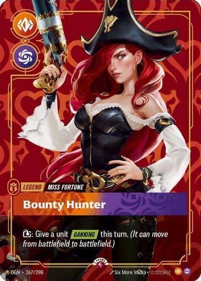 Miss Fortune Bounty Hunter Metal Riftbound Organized Play Promotional Cards Riftbound card