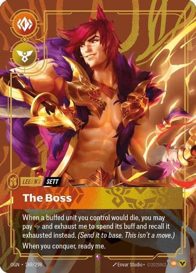 Sett The Boss Metal Riftbound Organized Play Promotional Cards Riftbound card
