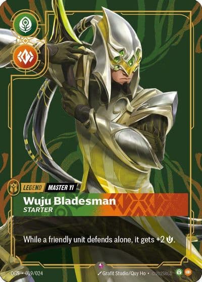 Master Yi Wuju Bladesman Metal Riftbound Organized Play Promotional Cards Riftbound card