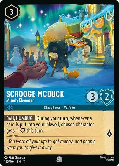 Scrooge McDuck Miserly Ebenezer Winterspell Lorcana card