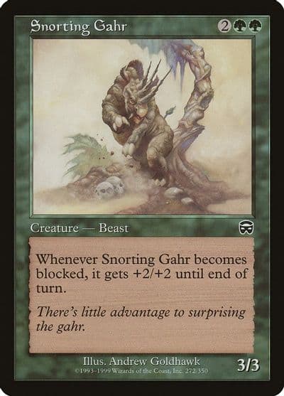 Snorting Gahr Mercadian Masques Magic card