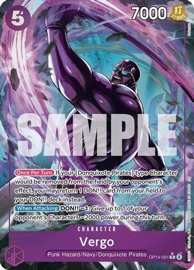 Vergo Alternate Art The Azure Sea's Seven One Piece card