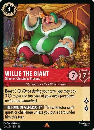 Willie the Giant Ghost of Christmas Present Winterspell Lorcana card