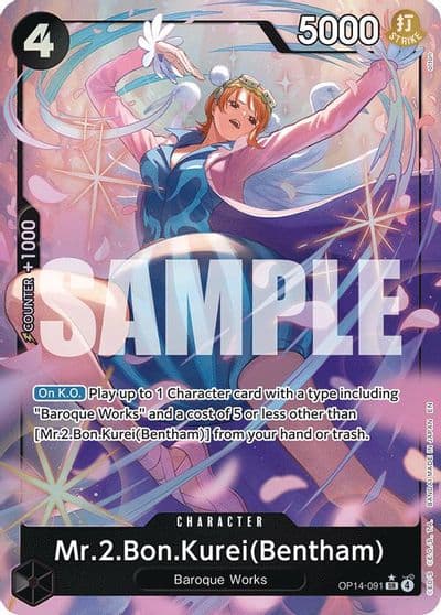 Mr2BonKurei Bentham Alternate Art The Azure Sea's Seven One Piece card