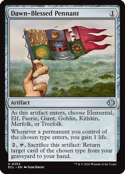 Dawn Blessed Pennant Lorwyn Eclipsed Magic card
