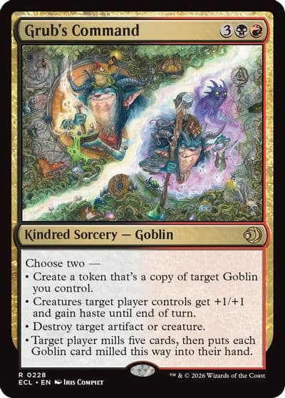 Grubs Command Lorwyn Eclipsed Magic card