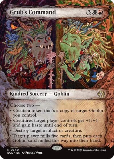 Grubs Command Showcase Lorwyn Eclipsed Magic card