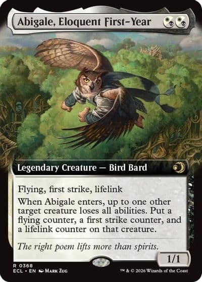 Abigale Eloquent First Year Extended Art Lorwyn Eclipsed Magic card
