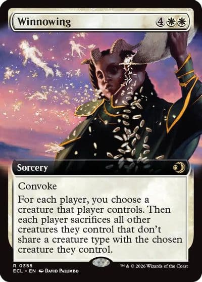Winnowing Extended Art Lorwyn Eclipsed Magic card