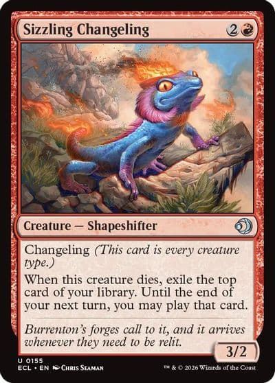 Sizzling Changeling Lorwyn Eclipsed Magic card