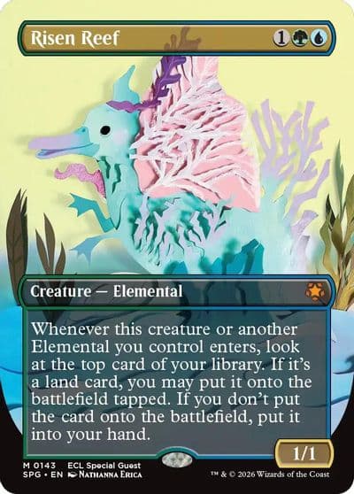 Risen Reef Borderless Special Guests Magic card