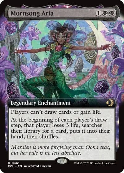 Mornsong Aria Extended Art Lorwyn Eclipsed Magic card
