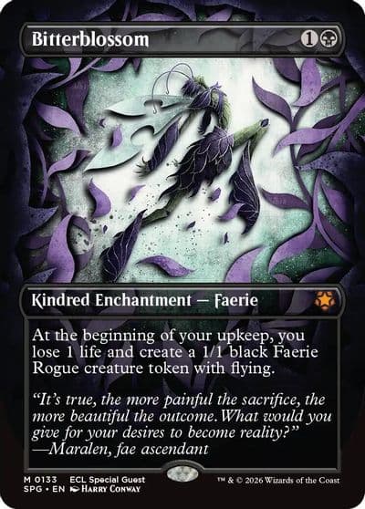Bitterblossom Borderless Special Guests Magic card