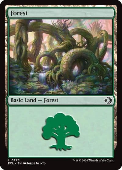 Forest 0273 Lorwyn Eclipsed Magic card