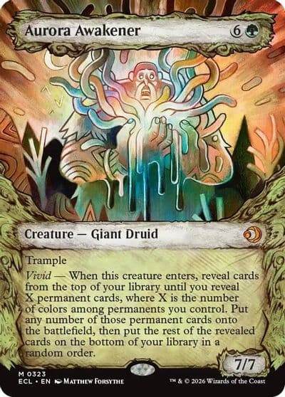 Aurora Awakener Showcase Lorwyn Eclipsed Magic card