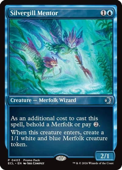 Silvergill Mentor Promo Pack: Lorwyn Eclipsed Magic card