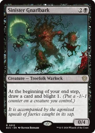 Sinister Gnarlbark Commander: Lorwyn Eclipsed Magic card