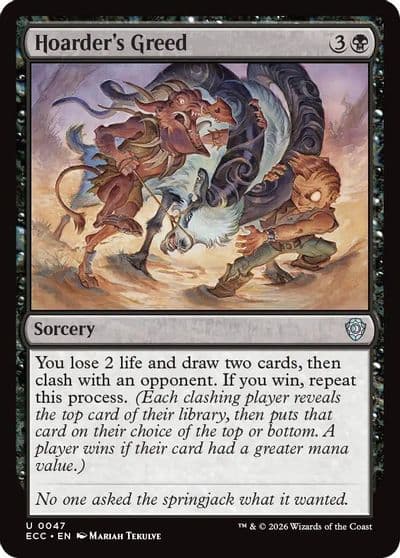 Hoarders Greed Commander: Lorwyn Eclipsed Magic card