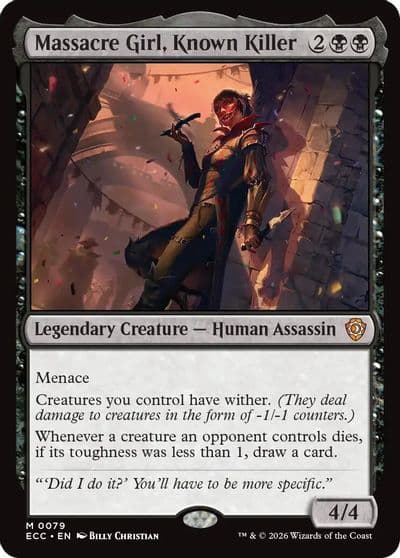 Massacre Girl Known Killer Commander: Lorwyn Eclipsed Magic card