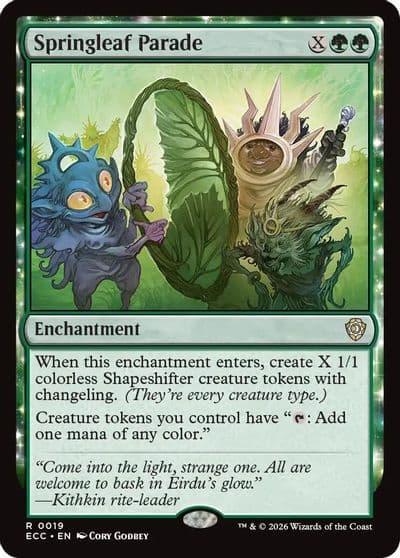 Springleaf Parade Commander: Lorwyn Eclipsed Magic card