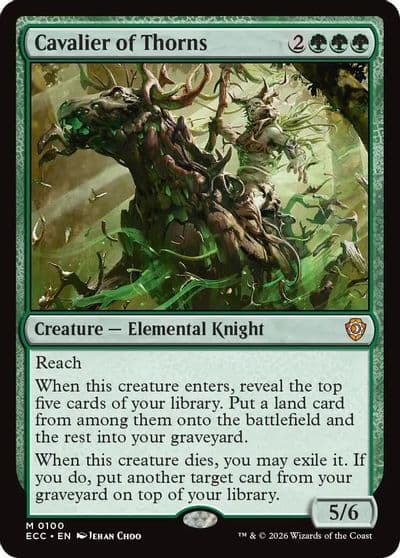 Cavalier of Thorns Commander: Lorwyn Eclipsed Magic card